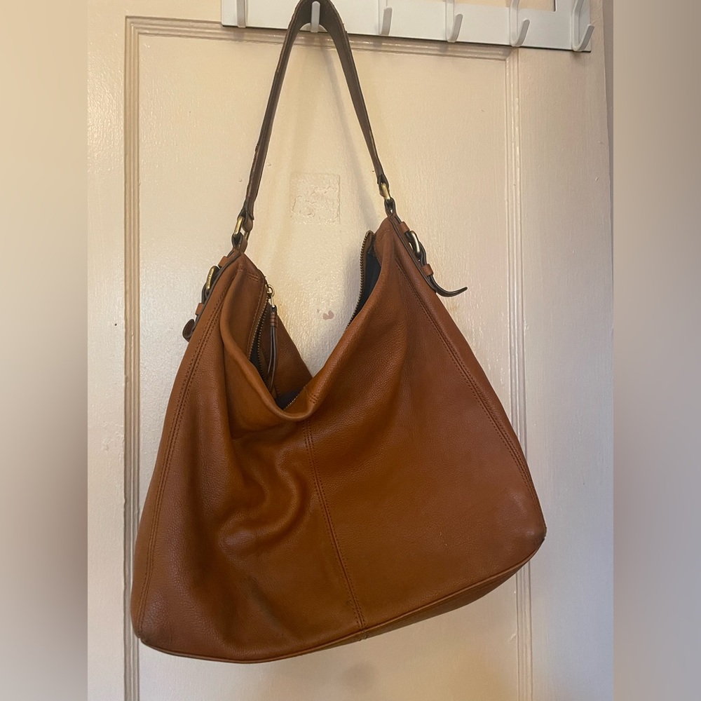 Leather satchel purse